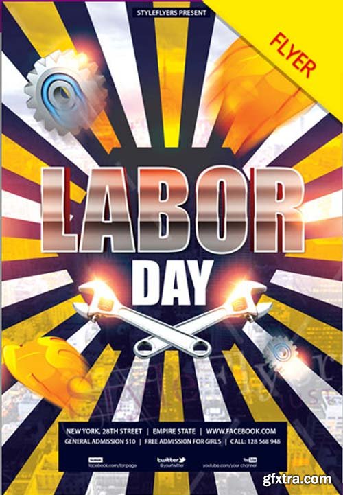 Labor Day V12 2018 PSD Flyer Template