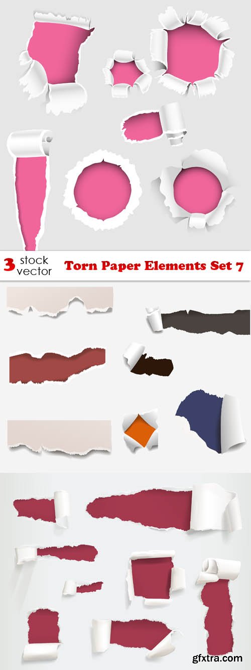 Vectors - Torn Paper Elements Set 7
