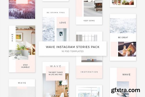 CreativeMarket Wave Instagram Stories Pack 2343609