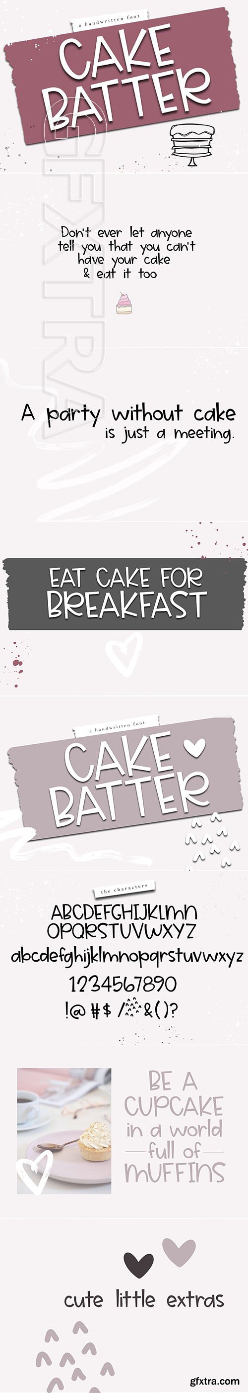 CreativeMarket - Cake Batter - Handwritten Font 2889100