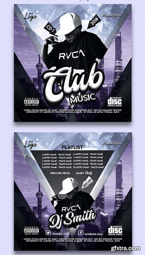 Club Music V11 2018 CD Cover PSD Template