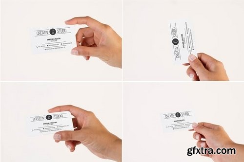 Hand Business Card Mock Up Vol 08