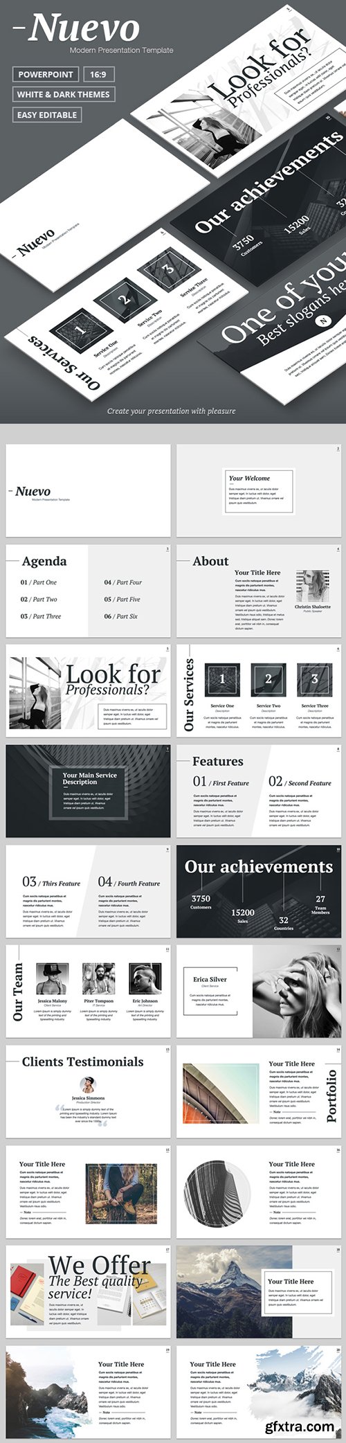 Graphicriver - Nuevo - Modern & Clean PowerPoint Template 17550538