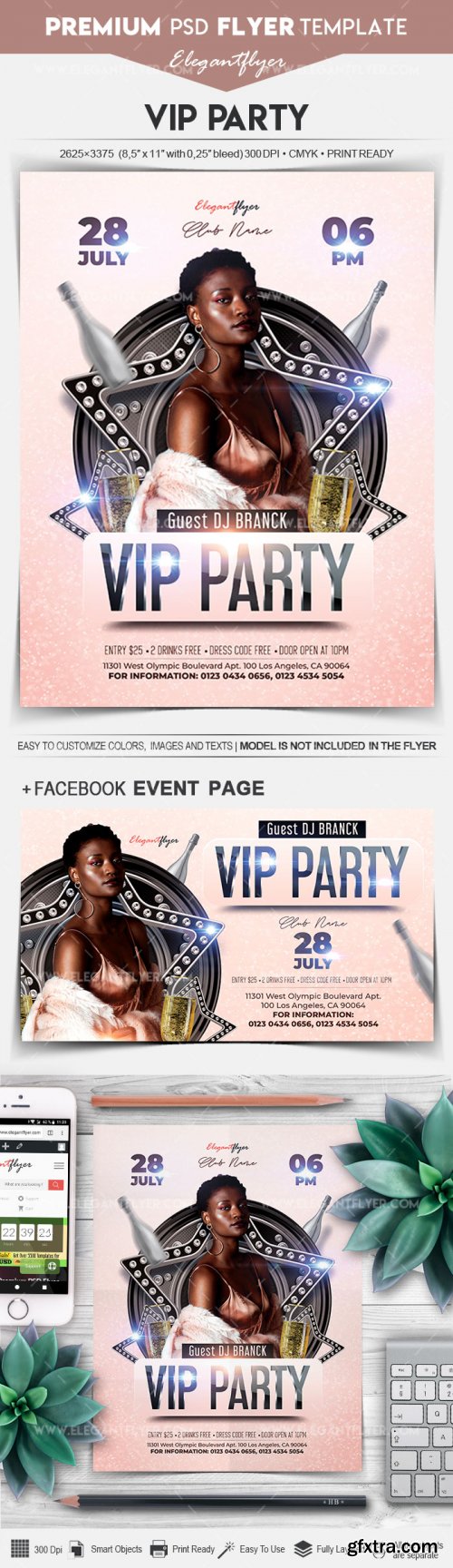 VIP Party V10 2018 Flyer PSD Template