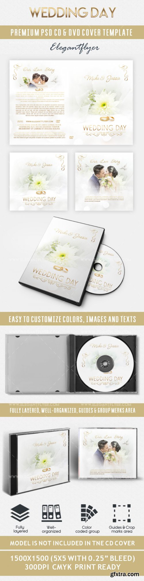 Wedding V2 2018 CD & DVD Cover Template