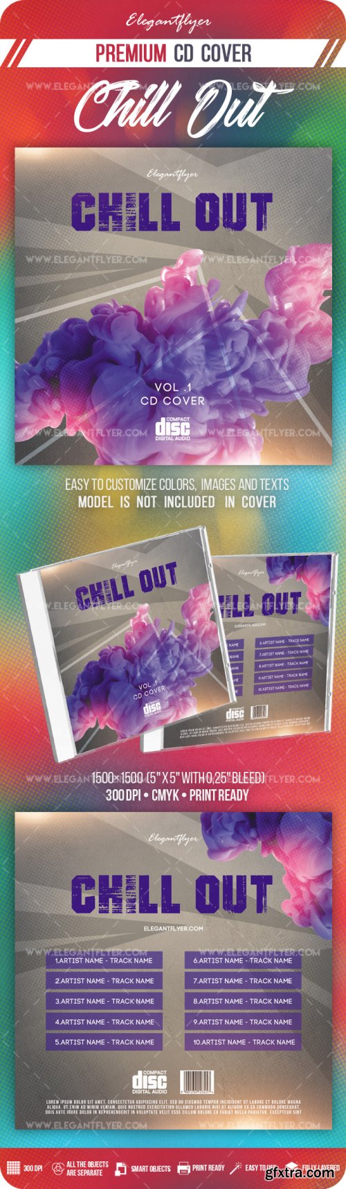 Chill Out V3 2018 Premium CD Cover PSD Template