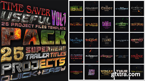 Videohive Avengers SuperHeroes Pack 19262522 (With 31 August 18 Update)