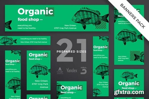 Organic Food Shop Banner Pack
