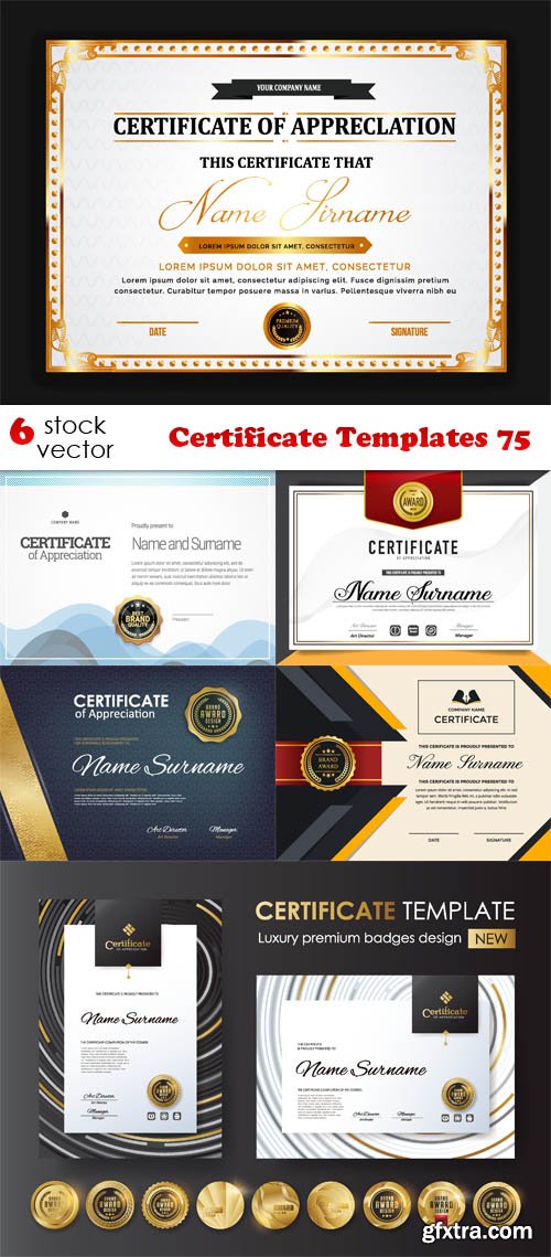Vectors - Certificate Templates 75