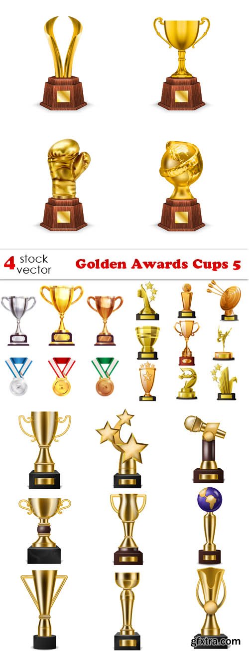 Vectors - Golden Awards Cups 5