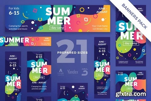 Summer Camp Social MediaPack,Banner and Flyer Templates