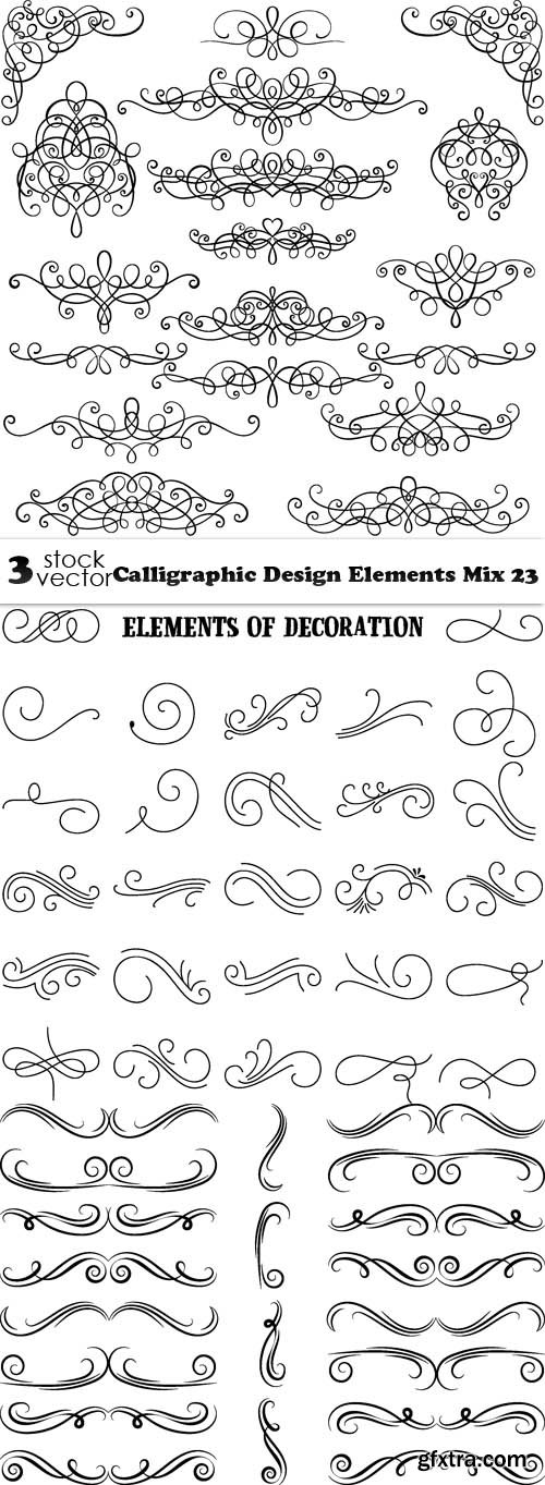 Vectors - Calligraphic Design Elements Mix 23