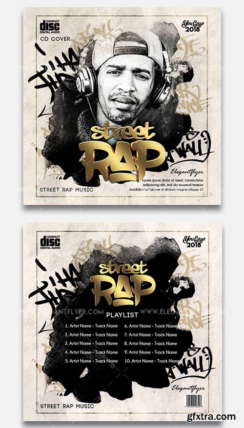 Street Rap V3 2018 CD Cover Template