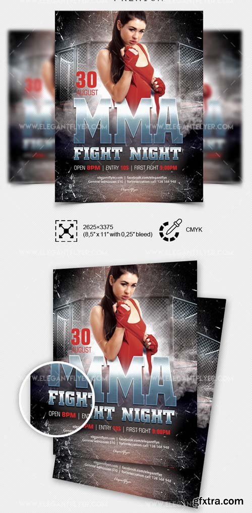 Fight Night V9 2018 Flyer PSD Template