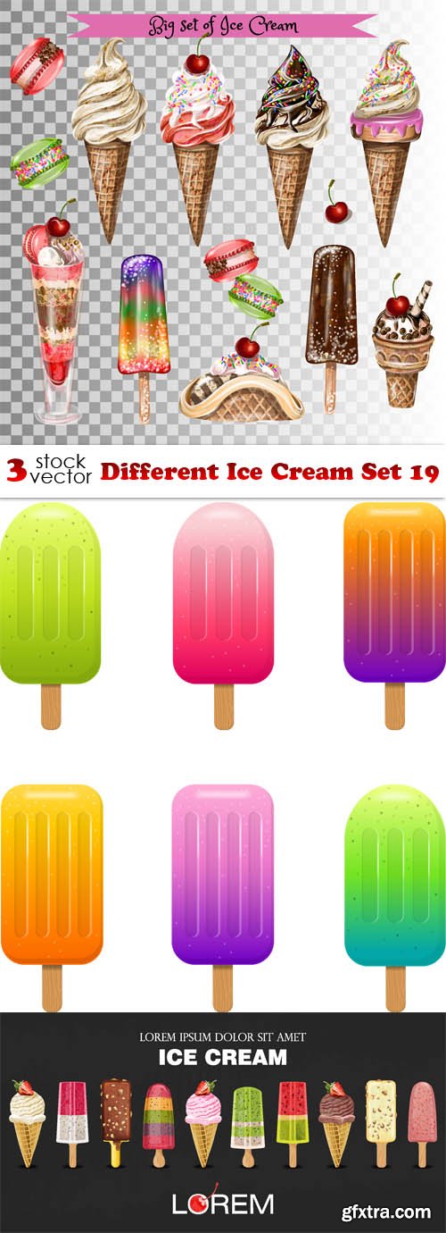 Vectors - Different Ice Cream Set 19