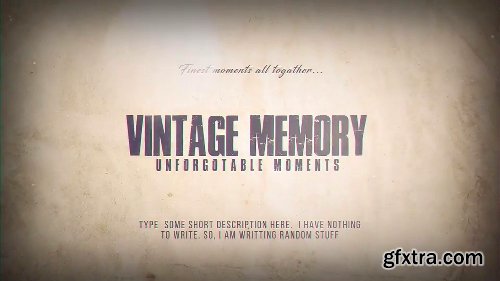Videohive Vintage Memory 20652398