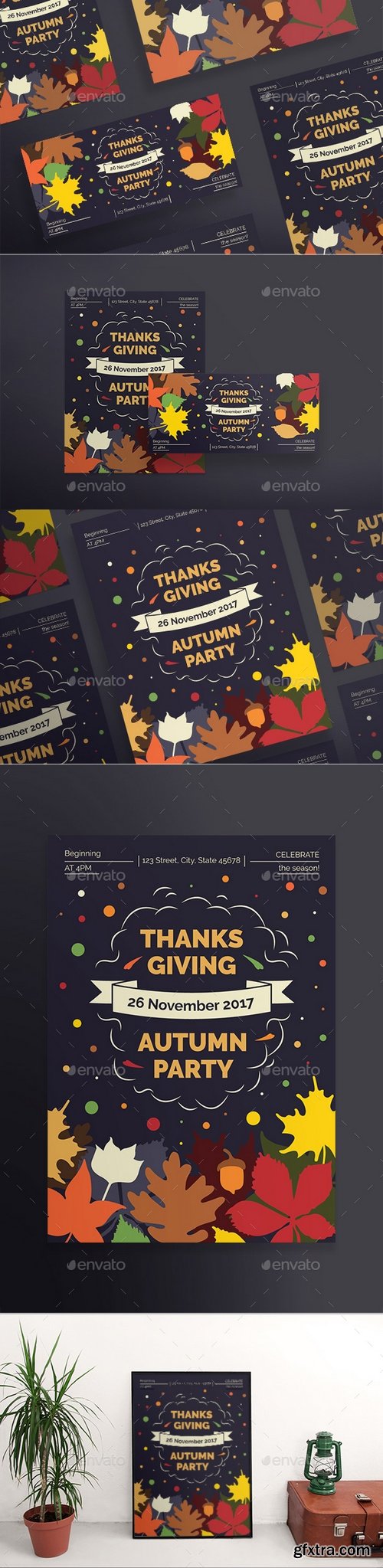 Graphicriver - Thanksgiving Party Flyers 20652679