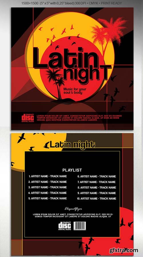 Latin night V1 2018 CD Cover Template