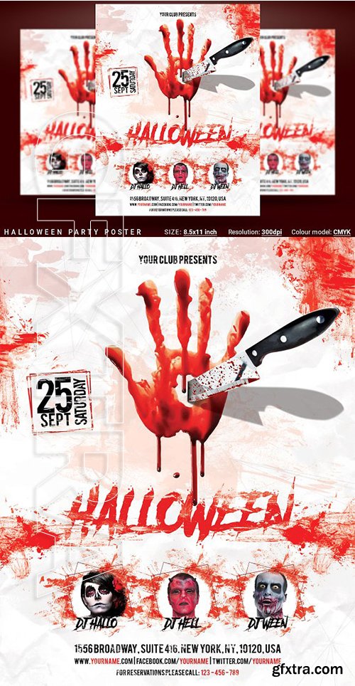 CreativeMarket - Halloween Party Poster 2917703