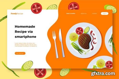 FoodyRecipe - Banner & Landing Page