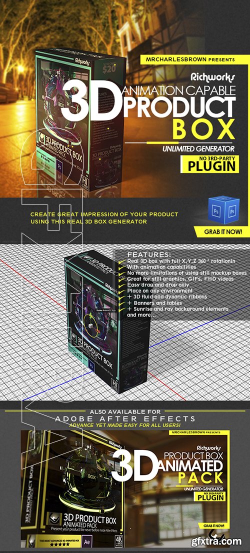 GraphicRiver - Richworks 3D Product Box For Photoshop 22539559