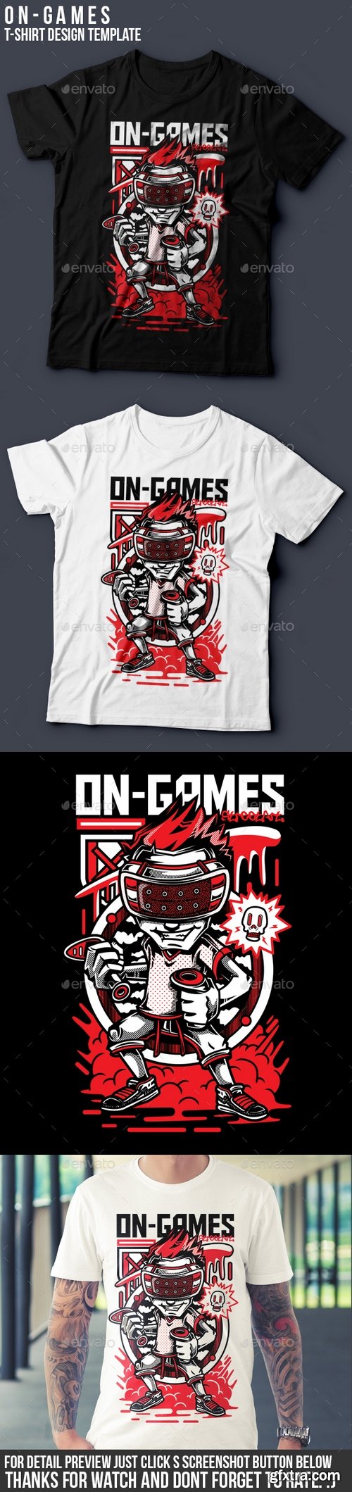 Graphicriver - On-Games T-Shirt Design 18075219