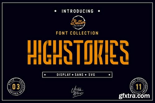 CreativeMarket Highstories Family - Extra SVG font 2916635