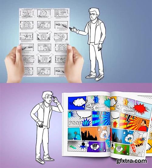 Male Character - Doodle Whiteboard Animation - After Effects 106875