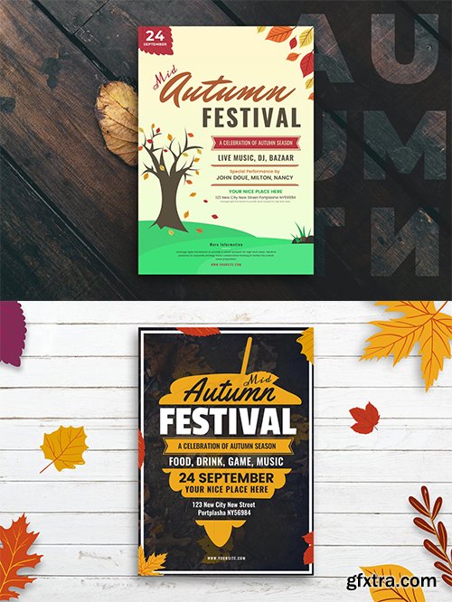 2 Mid-Autumn Party and Festival Flyers