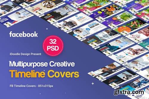 Multipurpose Facebook Timeline Cover - 32 PSD
