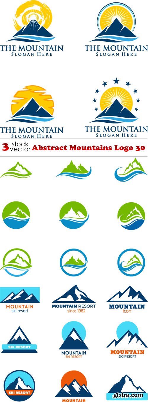 Vectors - Abstract Mountains Logo 30