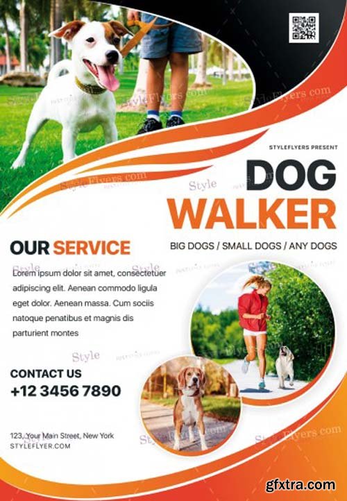 Dog Walker V1 2018 PSD Flyer Template