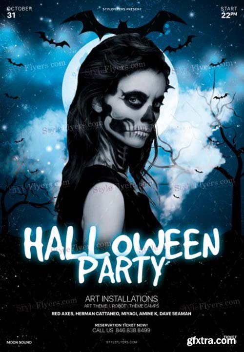 Halloween Party V9 2018 PSD Flyer Template