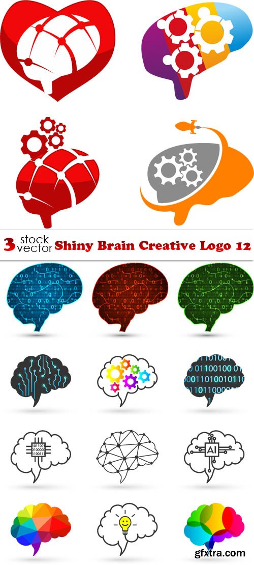 Vectors - Shiny Brain Creative Logo 12