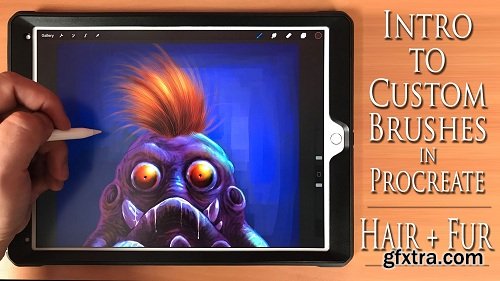 Intro to Custom Brushes in Procreate on the iPad Pro - Hair + Fur