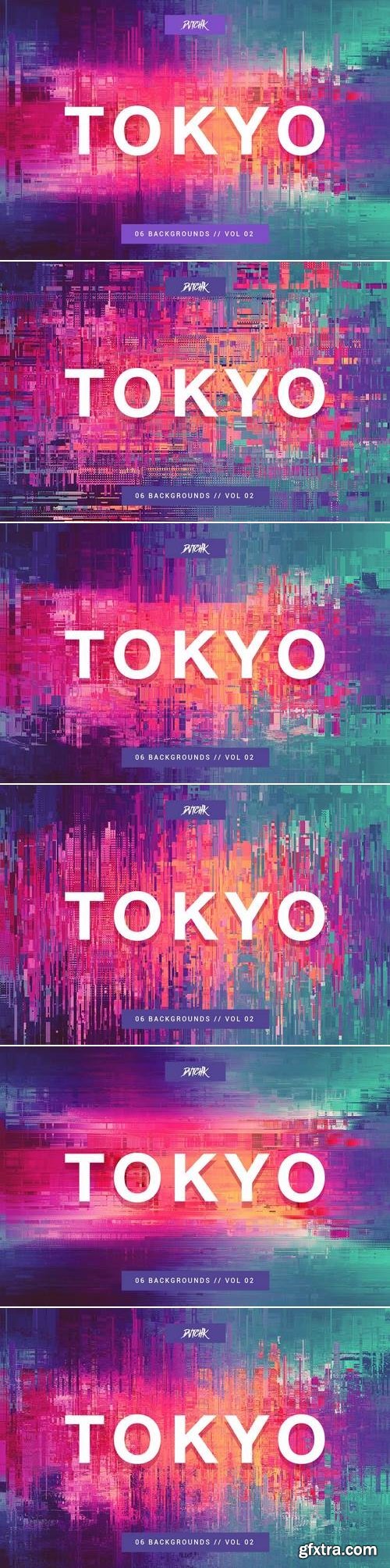 Tokyo| City Glitch Backgrounds | Vol. 02