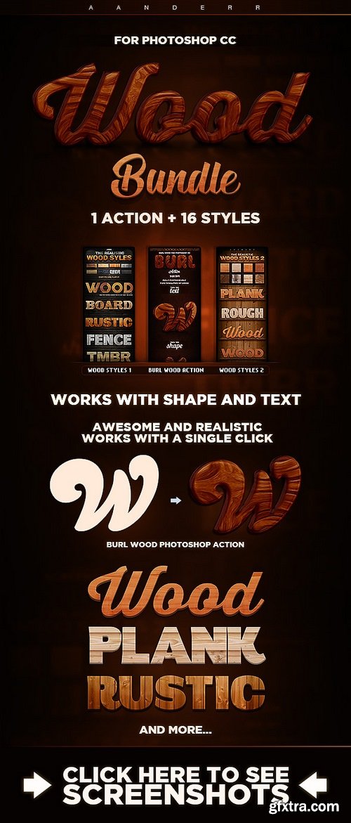 Graphicriver - Wood Action & Styles Bundle 21131095