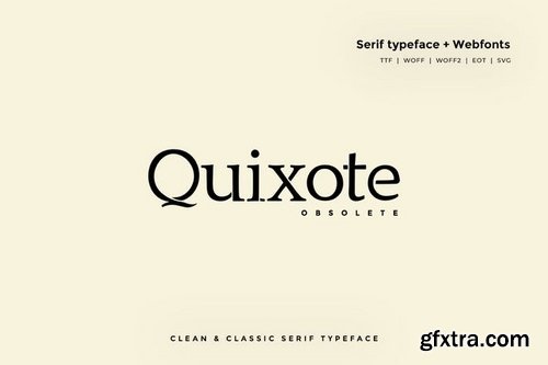 Quixote Obsolete - Classic Typeface + WebFonts