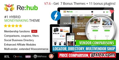 ThemeForest - REHub - Price Comparison, Affiliate Marketing, Multi Vendor Store, Community Theme V.7.6.9.7 - 7646339