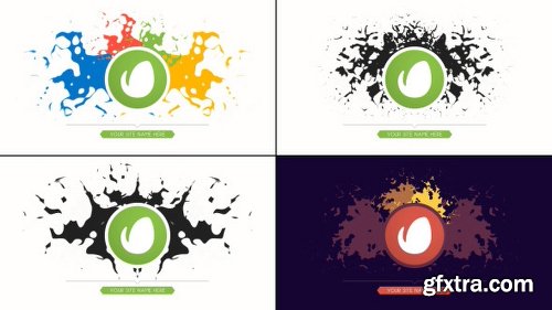 Videohive Minimal Paint Splatter Art Logo Reveal 10172462