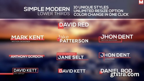 Videohive Simple Modern Lower Thirds 12420012