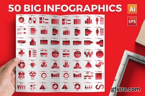 Red Infographics Elements Design