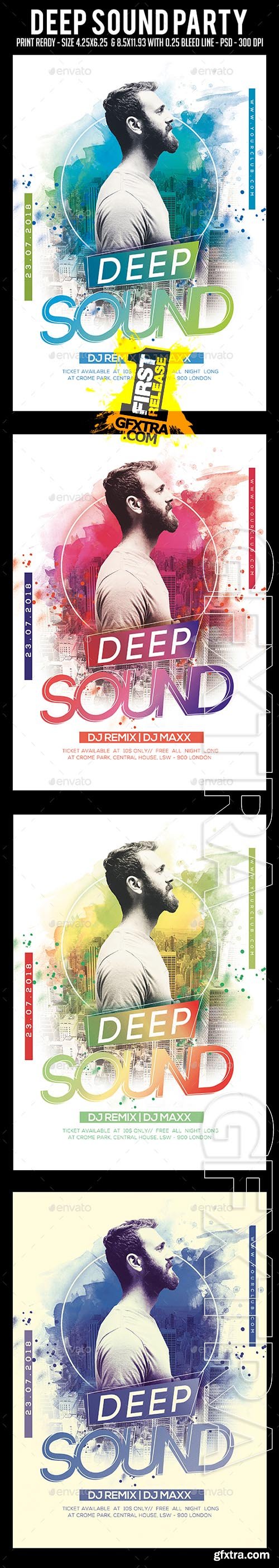 Deep Sound Party Flyer 22579597