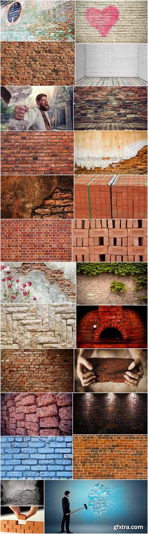 Brick wall pattern background is a decoration concept 25 HQ Jpeg