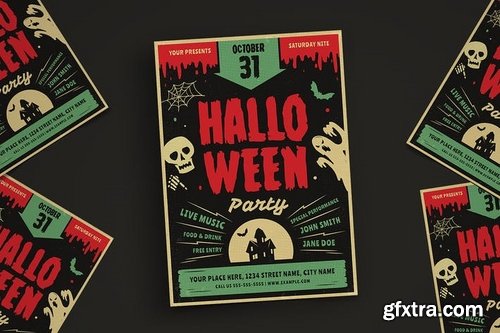 Retro Halloween Party Flyer 2