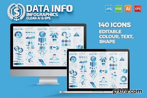 Blue Data Infographics Design