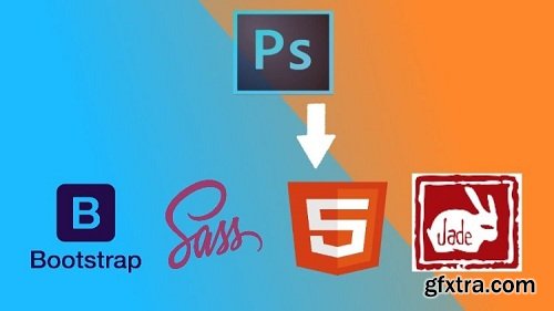 PSD to HTML using Bootstrap 3 , Sass and Jade