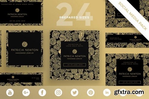 Handmade Jewelry Flyers, Business Card, Social Media and Banner Pack Templates
