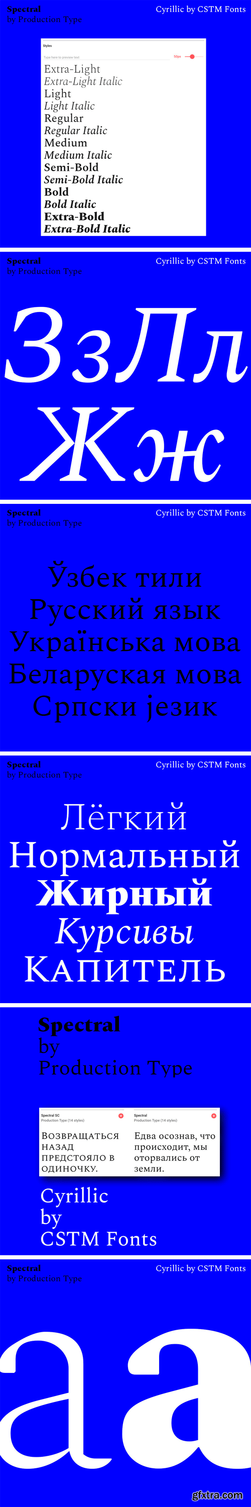 Spectral Font Family [with Cyrillic Support]