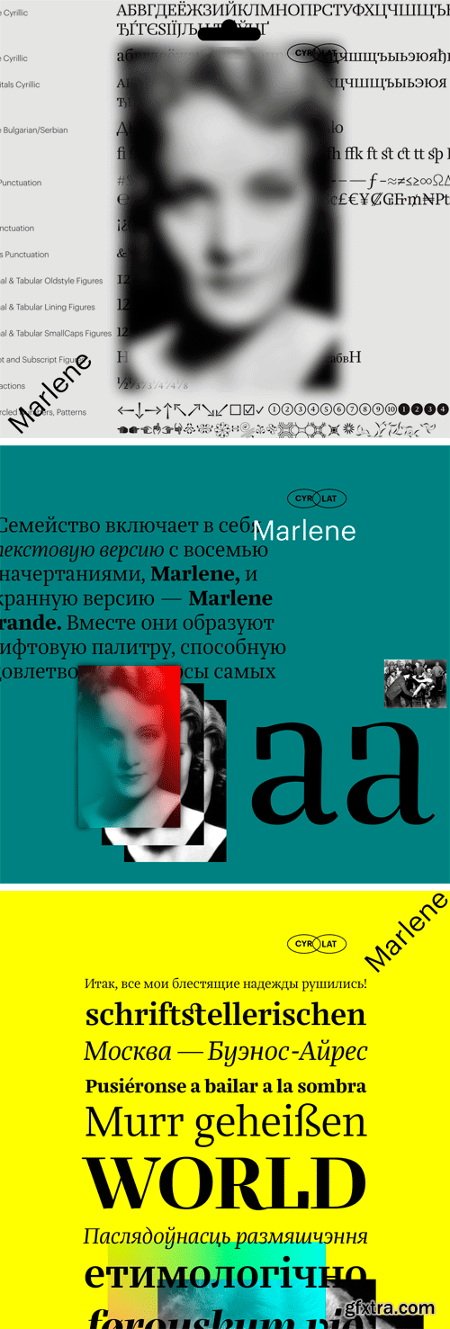 Marlene Font Family [with Cyrillic Support]